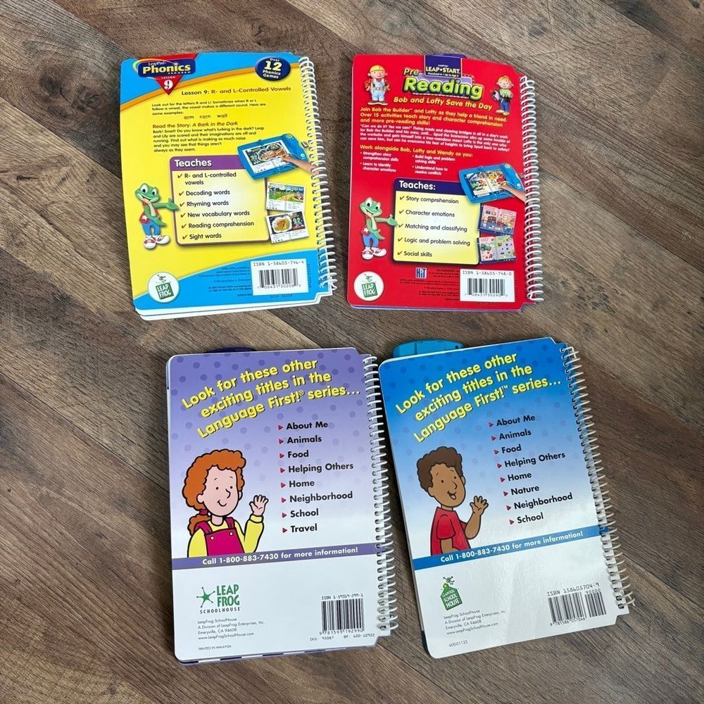 LeapFrog LeapPad Interactive Phonics Book & Cartridge set of 4 Pre-reading - Picture 3 of 11